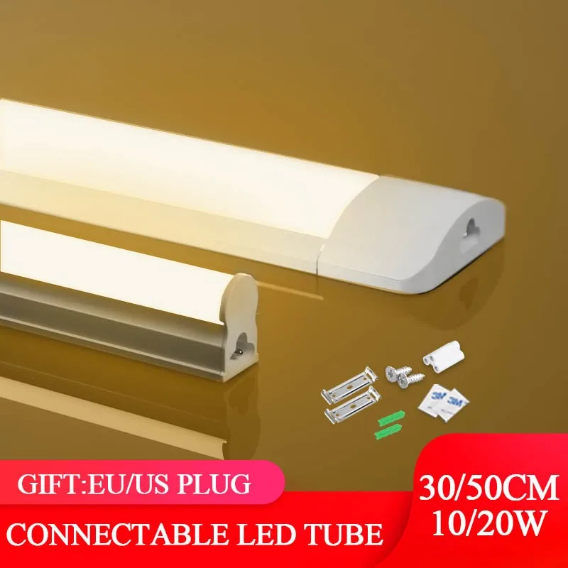 T5 LED 튜브 캐비닛 조명 벽 램프 전구, 가정용 실내 주방 LED 램프, 220V, 30cm, 50cm, Lampada Tobe Lampa, 2FT, 4FT