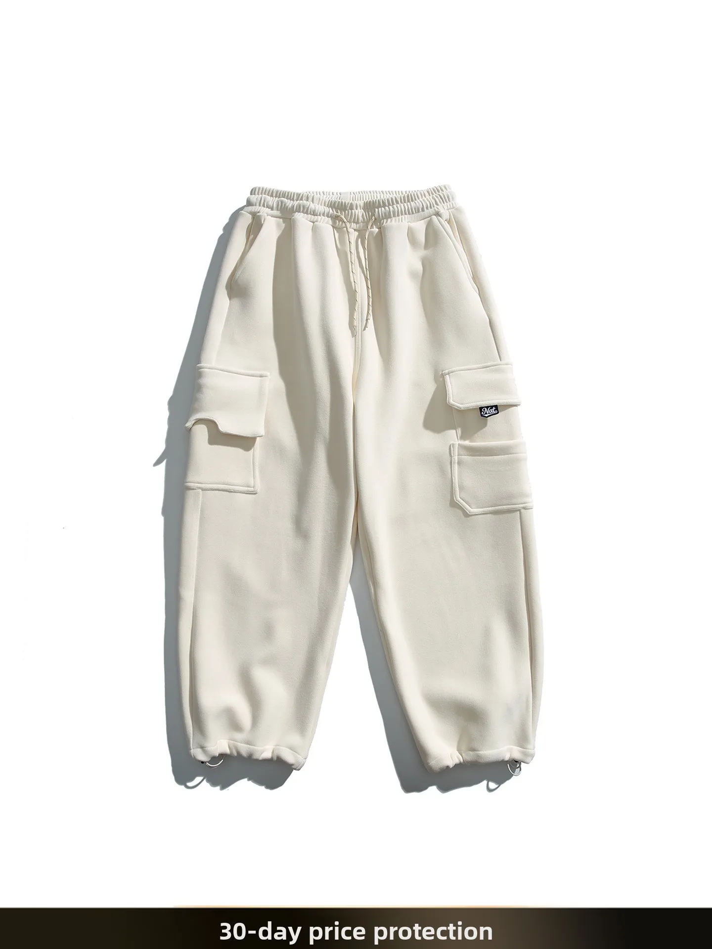 

Мужские повседневные брюки NTED с флисовой подкладкой и большими карманами, винтажные японские свободные теплые зимние спортивные брюки прямого кроя