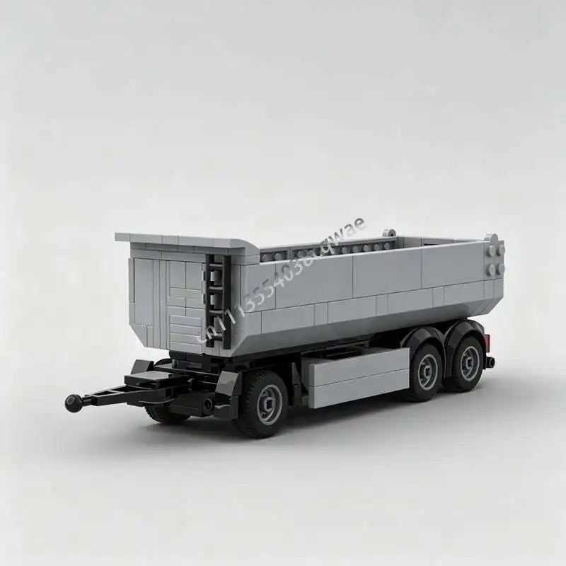NEW 232 PCS Tipper Full Trailer MOC Vehicle Building Blocks Model DIY Creative Assembly Educational Toy Birthday Popular Gifts