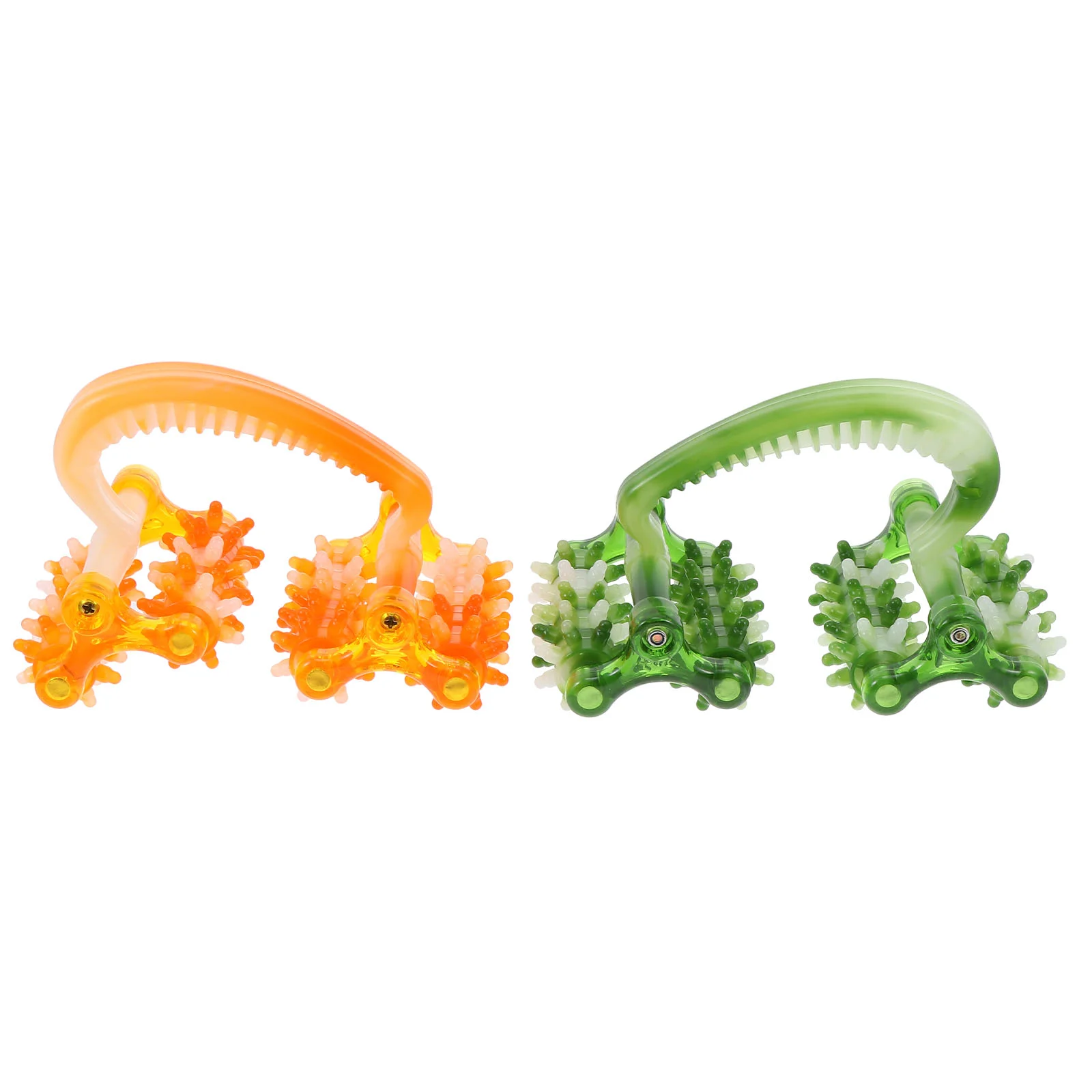 2 PCS Massager Manual Utensil Lymph Muscle Handheld Roller Body Abs Massaging Equipment Miss