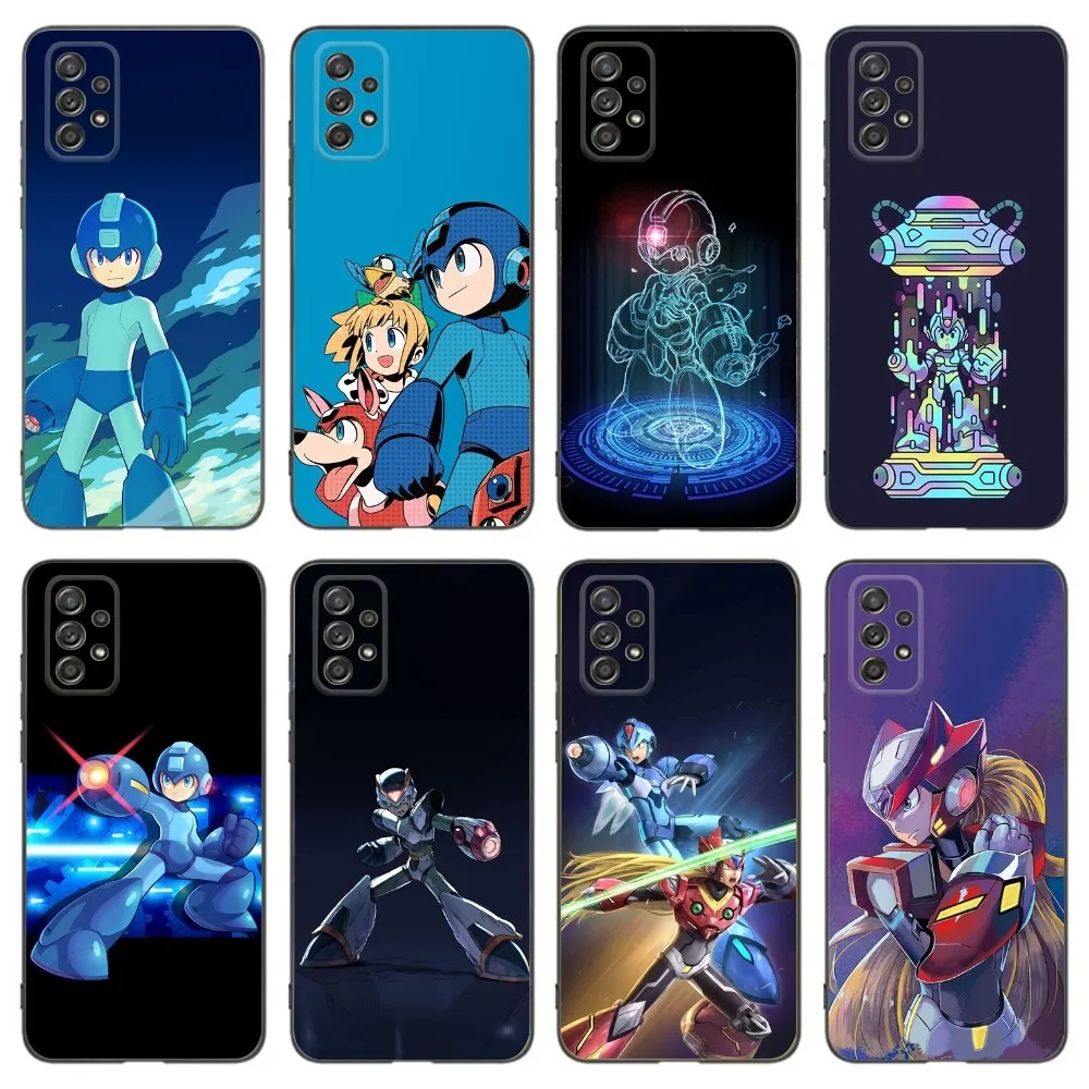 R-Rockman M-Megaman Phone Case For Samsung Galaxy A13,A21s,A22,A31,A32,A52,A53,A71,A80,A91 Soft Black Phone Cover