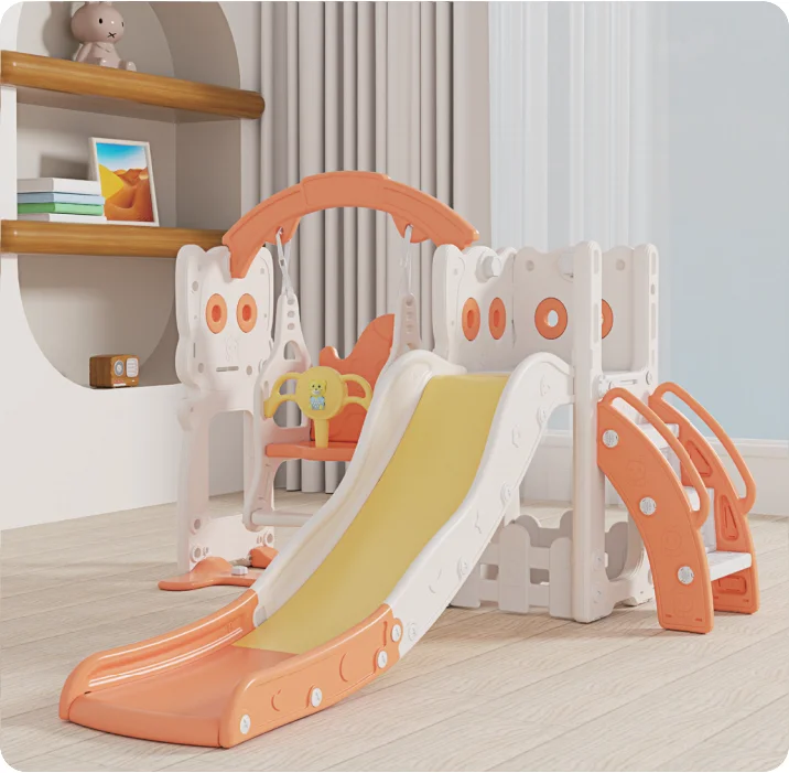 Children's Multifunctional PE Plastic Indoor Playground Slide, Telescope, Garden Trampoline Park Toy, Fun Play Equipment