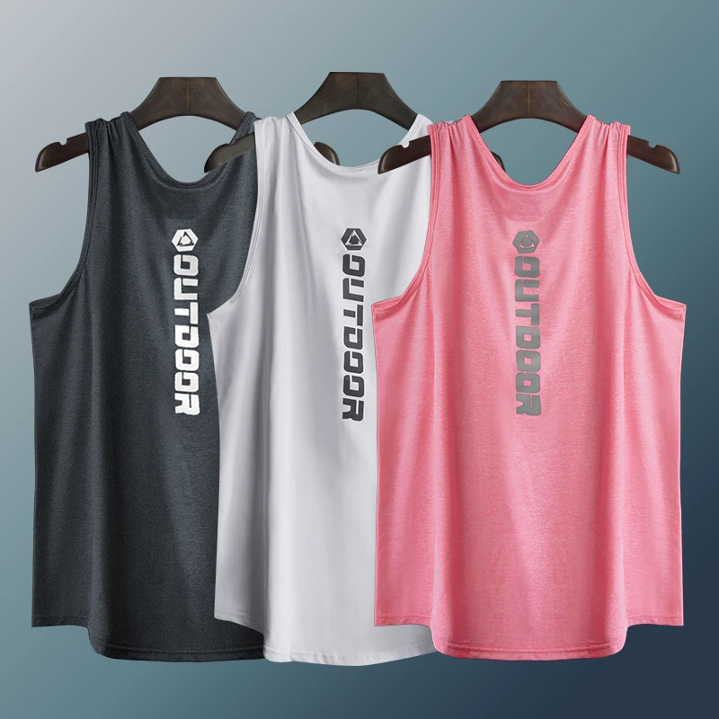 Sports Vest Men's Sports Fitness Running T-Shirt Summer Fashion Loose Basketball Suit Quick Drying Camisole Training Clothes Top