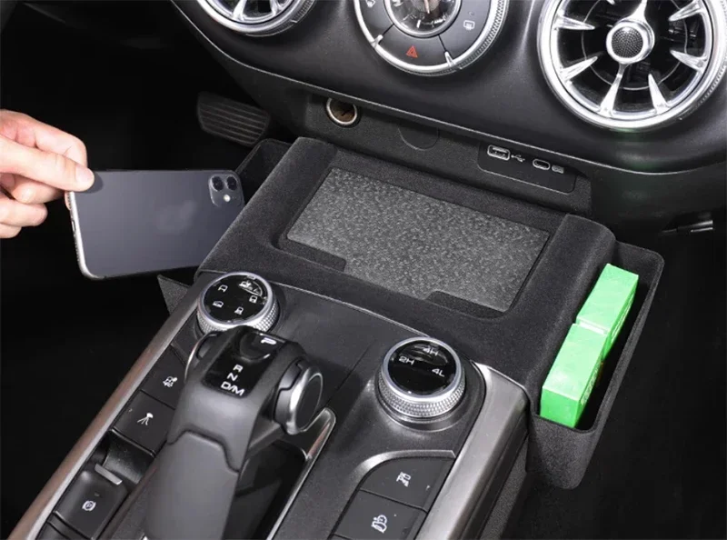 New！Car Special Central Control Connected Storage Box Modification Flocking Storage Box Main Passenger Seat Gap Fit for Tank 300