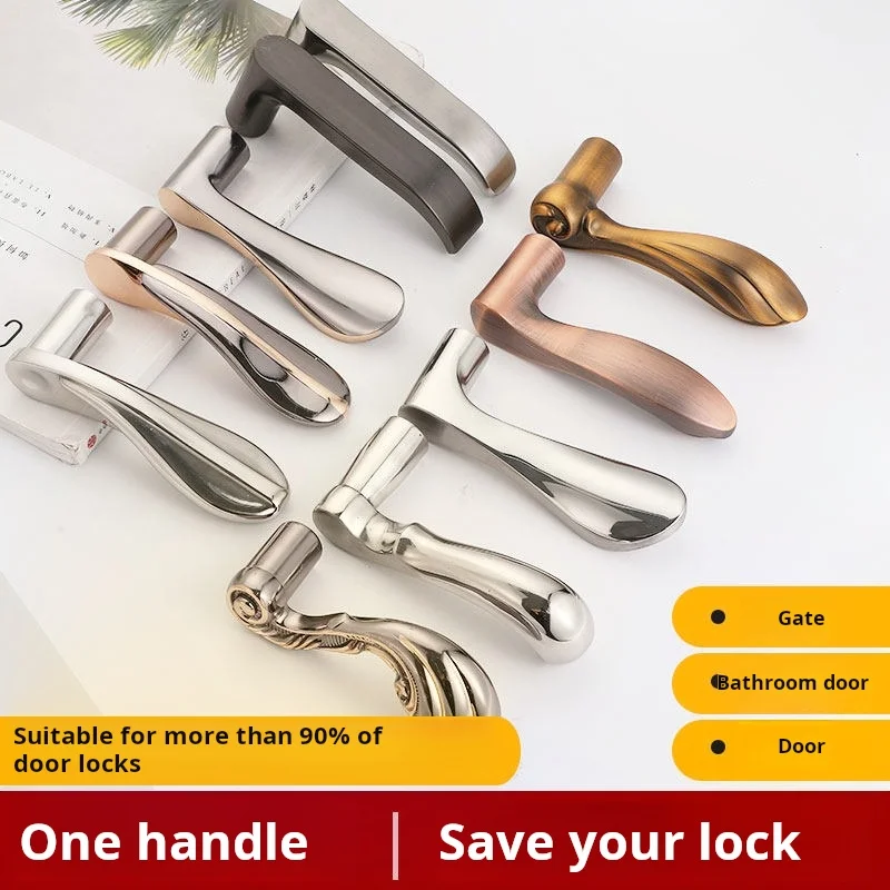 

Door Handle Hardware Universal For Bedroom Bathroom Interior Door Locks Home Security Entrance Door Pull Handle