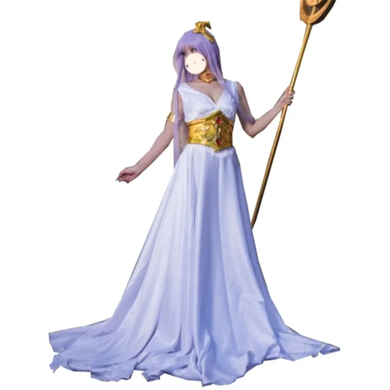 

2019 Saint Seiya Legend of Sanctuary Cosplay Costume Athena Cosplay Dress