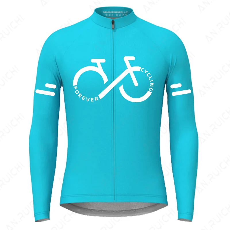 Autumn Long Sleeves Cycling Jersey Breathable Quick Dry Bicycle Shirts Men\'s Outdoor Sport Mountain Road Bike Cycling Clothing