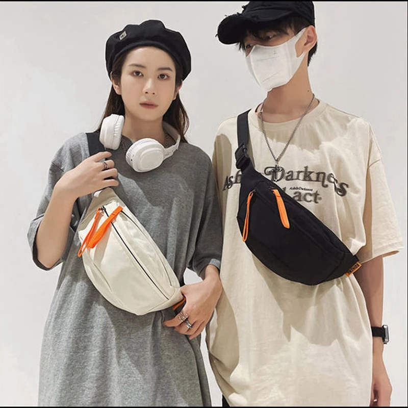 Men'S Trendy Brand Crossbody Bag Women'S Casual Ins Trend Fanny Pack Shoulder Bag Summer All-Match Couple Chest Bag