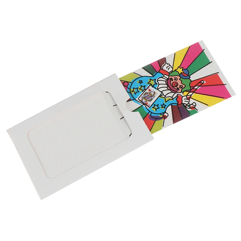 ミニサイズ変化するピエロカラーカードマジックトリックおもちゃステージマジック小道具