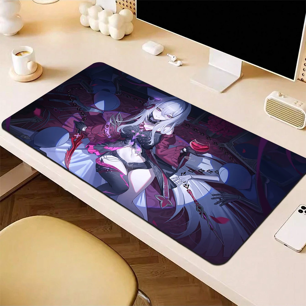 

Non-Slip Gaming Mouse Pad Kawaii Anime Girl Mousepad Large Mouse Mat Gamer Otaku Laptop Desk Mat XXL 90x40cm Office Keyboard Pad