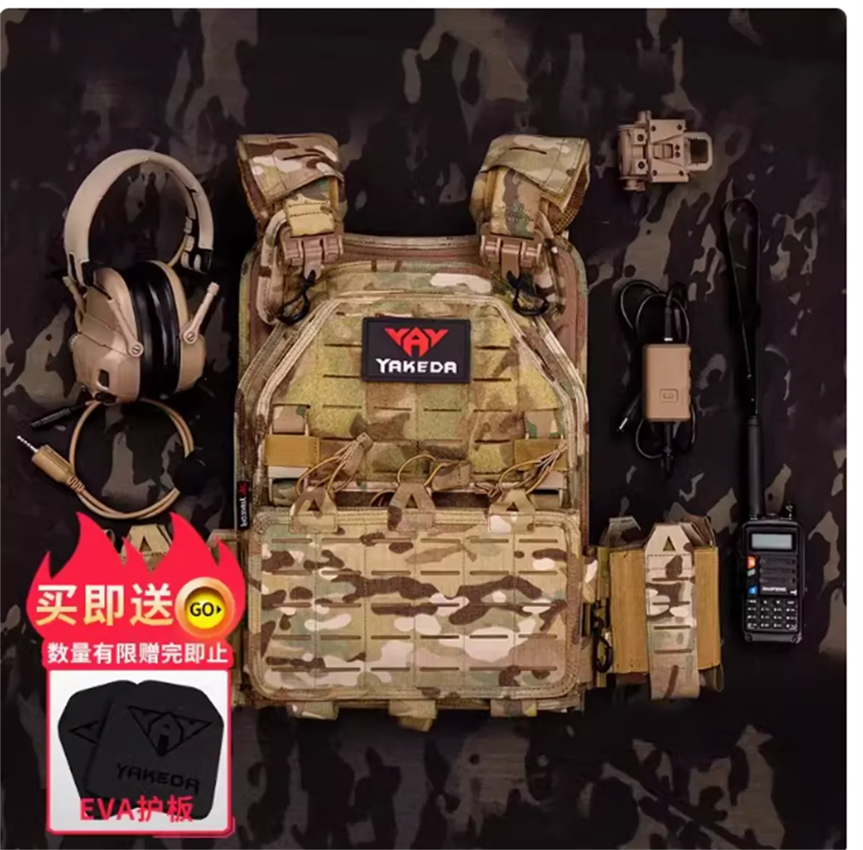 Outdoor tactical vest for military enthusiasts with multiple functions