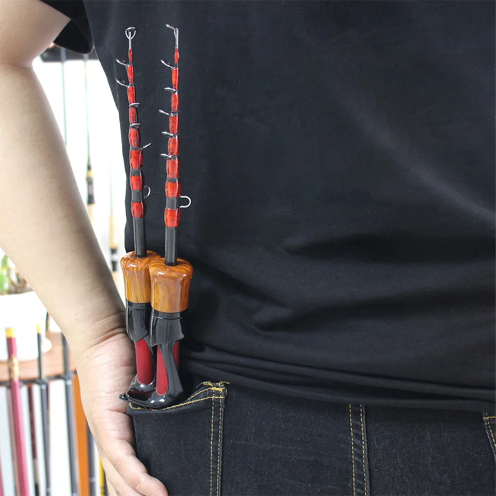 

Telescopic Travel Fishing Pole Carbon Fiber Baitcasting Rod Mini Short Light Travel Rod for Trout Fishing