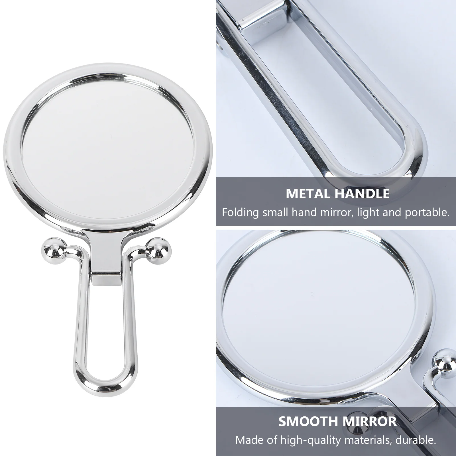 

Premium Material Mirror Mini Makeup Trip Round Folding Compact Durable Light Weight
