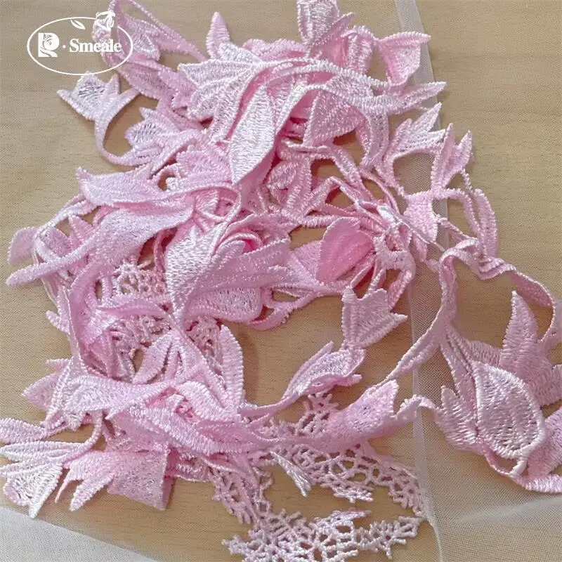 Ranken Blumen und Blätter Spiegel Patches, Kinderkleidung Kleid Spitzenapplikation.Handgefertigte DIY Spitzenkleidungszubehör RS 252141 – Detail 4