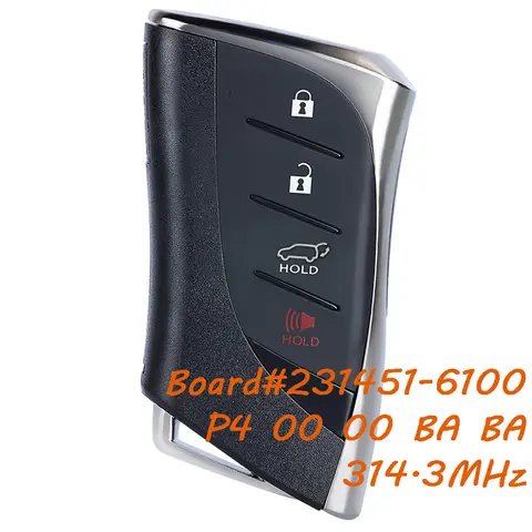 KEYECU 231451-6100 BA P4 314.3MHz Smart Keyless Remote Car Key Fob for Lexus NX250 NX350 2022 2023 2024 HYQ14FLC
