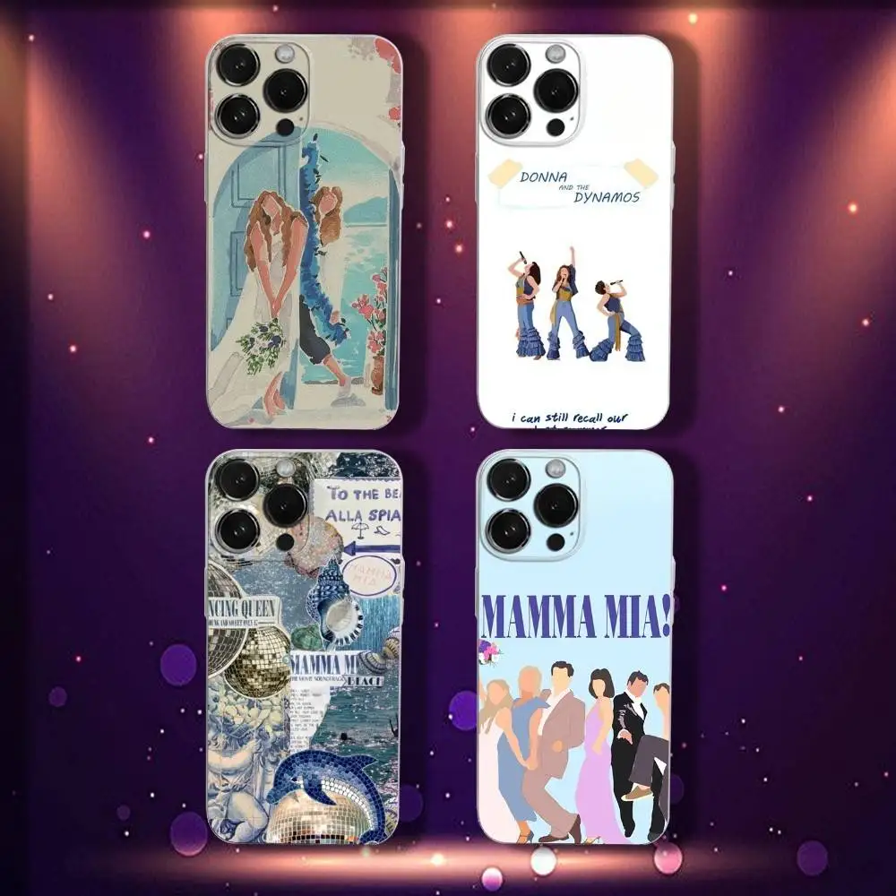 

Musical M-Mammas Mia-as Phone Case For iPhone 17,16,15,14,13,12,11 Pro,Max,Plus,X,XS,XR,SE4,E Mini Transparent Soft Cover