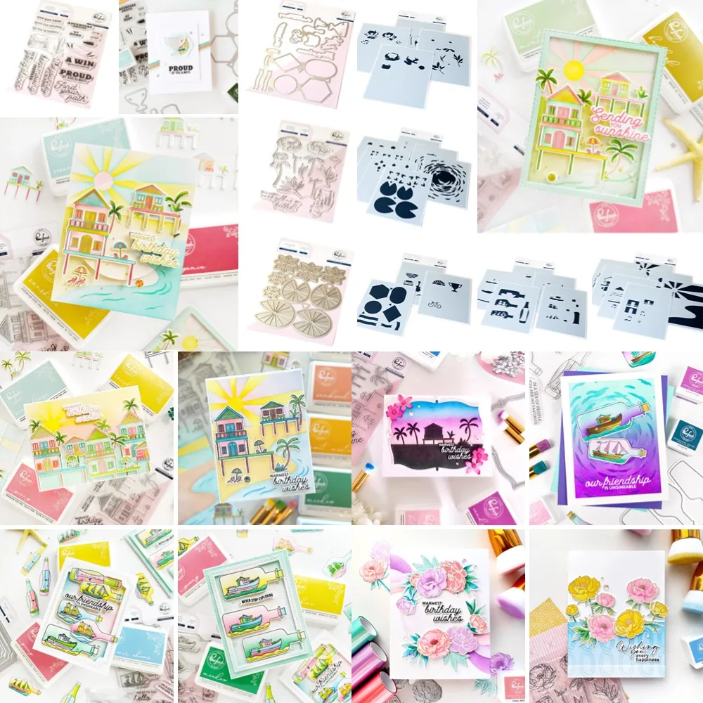 علامة لحظة Stamps 2025 جديد قطع يموت Stencil الحرفية النقش جعل ورقة بطاقات المعايدة صنع قالب DIY بها بنفسك اليدوية