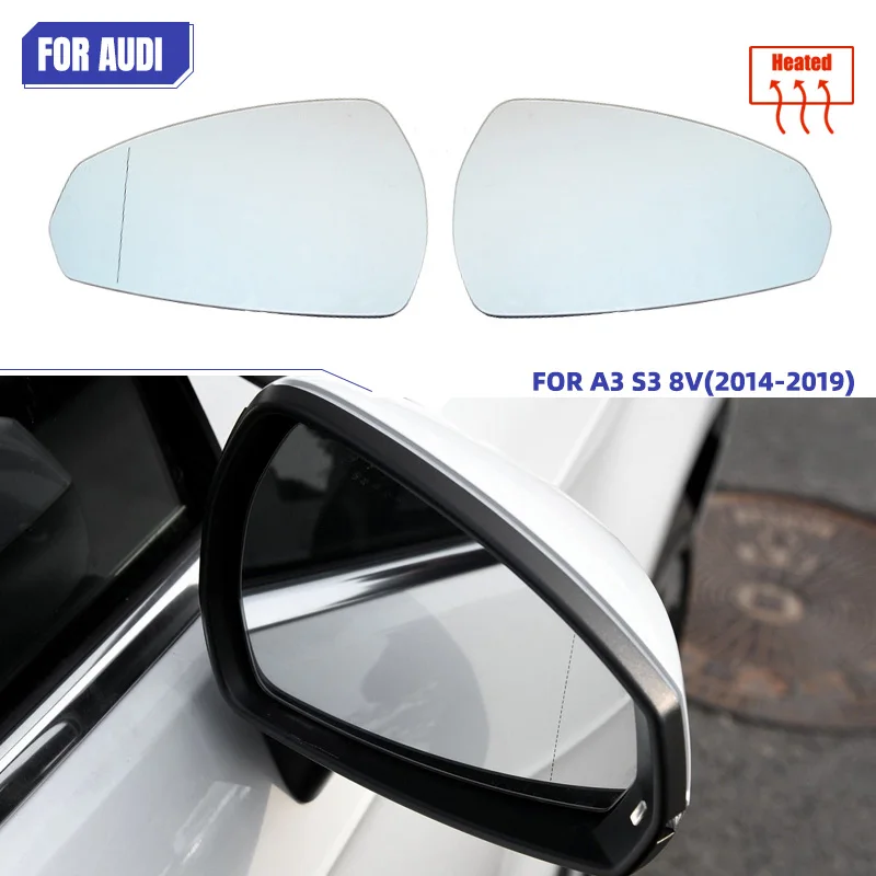 Seite Rückspiegel Heizung Glas Beheizte Spiegel Objektiv Für Audi A3 S3 RS3 RS A S3 2013-2020 8V0857535D, 8V0857536D Links oder Rechts