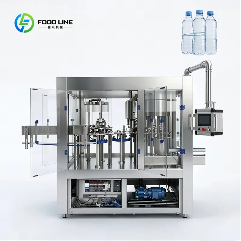 Customized Mineral Water Bottling Machine 3000BPH 3 in 1 Rinse Fill Cap Monoblock for PET Plastic Drinking Water Factory