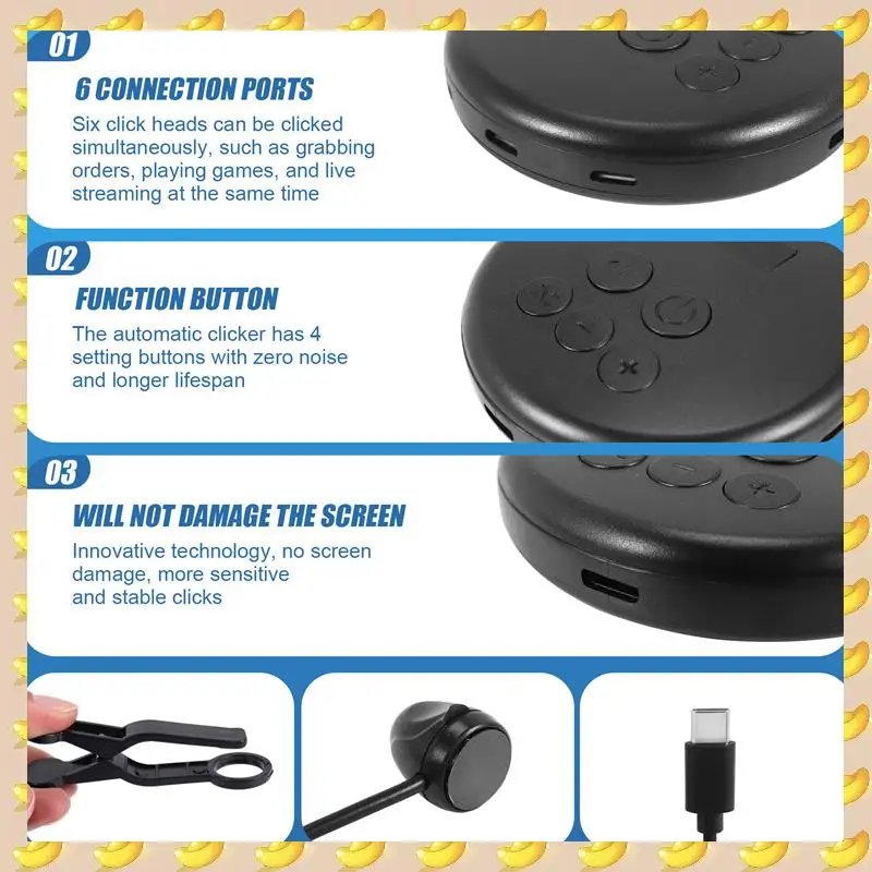 

A45U Mobile Phone Screen Auto-Clicker Mute Connection Device Physical Simulation Finger Click Device Screen Auto Clicker