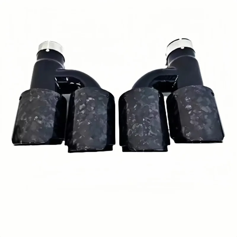 For Audi A4 A5 A6 A7 Exhaust Pipe Upgrade S4 S5 S6 S7 Carbon Fiber Stainless Steel Black Muffler Nozzle Exhaust Head