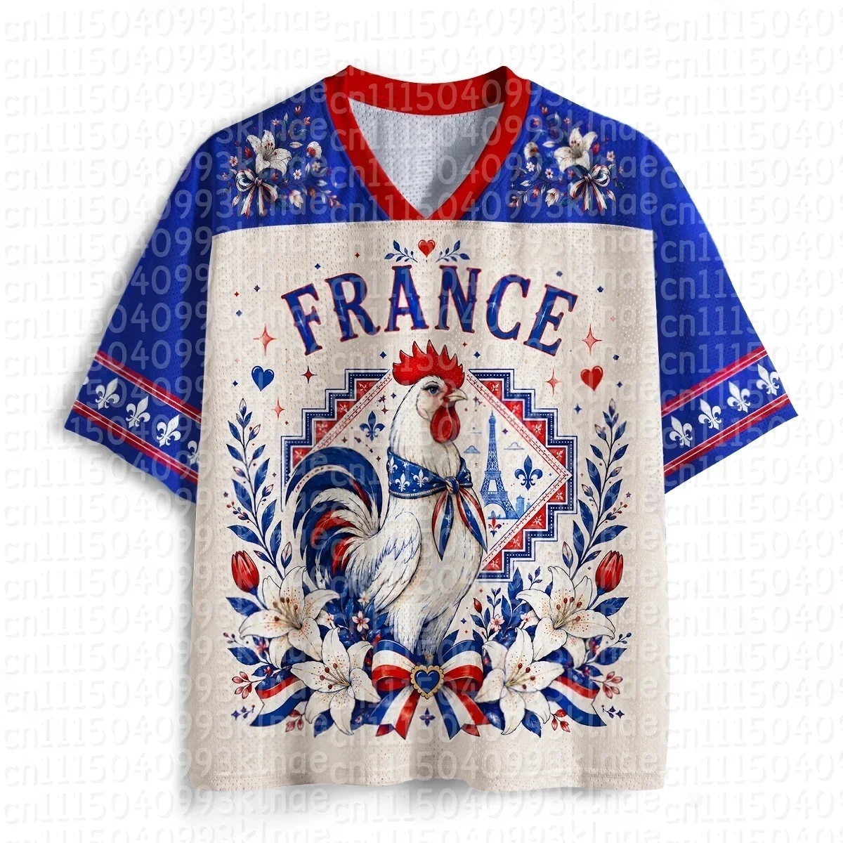 2026 France Football Jersey Family Matching Outfits Men Women Kids France Rooster Soccer Shirts Retro Graphic T-Shirt Clothes