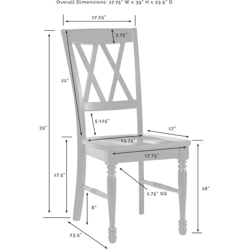 Shelby Dining Chairs (Set of 4), Distressed White