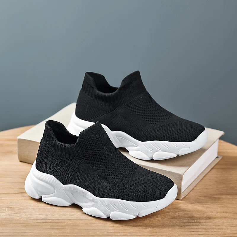 

Fashion Knit Luxury Designer High Top Children Shoes Kid Shoes Sneakers Comfortable Casual Running Sports Tennis Shoes Boy Girls
