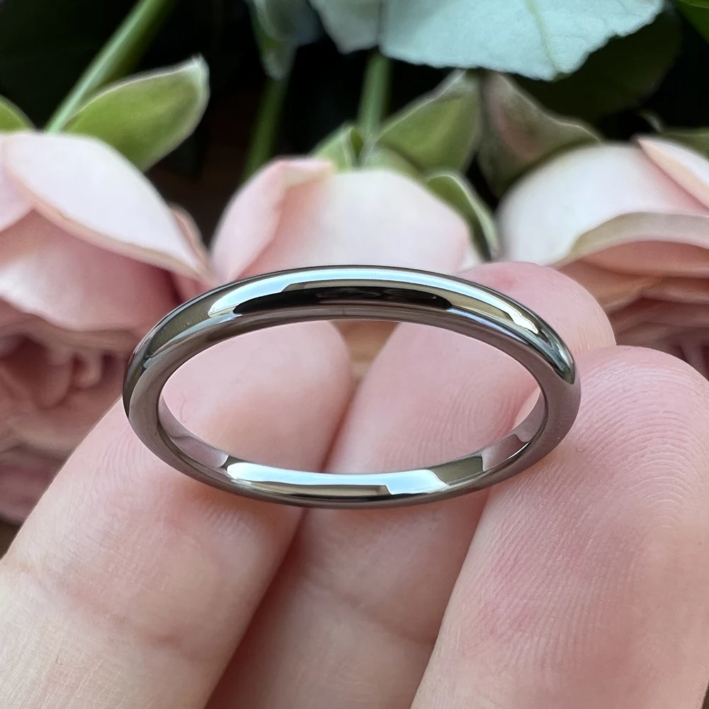 3MM Wemen der Wolfram Hochzeit Ringe Für Männer Mode Engagement Gewölbtem Bands Poliert Fertig Komfort Fit – Detail 1