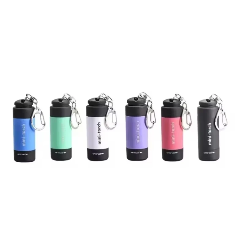Led mini lanterna portátil de carregamento usb chaveiro iluminação lanterna à prova dwaterproof água casa ao ar livre caminhadas acampamento lanterna