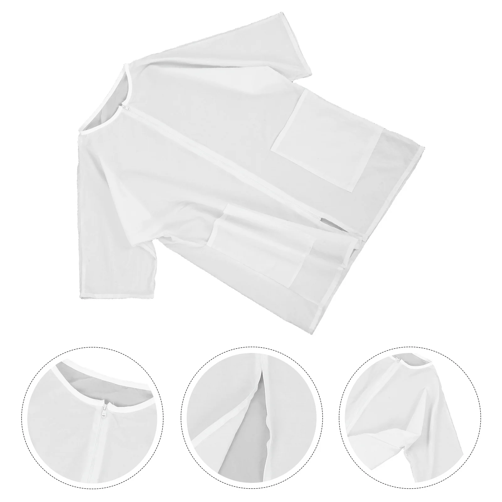 Veste de toilettage blanche pour animaux de compagnie, imperméable, antistatique, blouse de travail pour hôpitaux d'animaux, écoles, conception multi-poches, coiffeur, toilettage