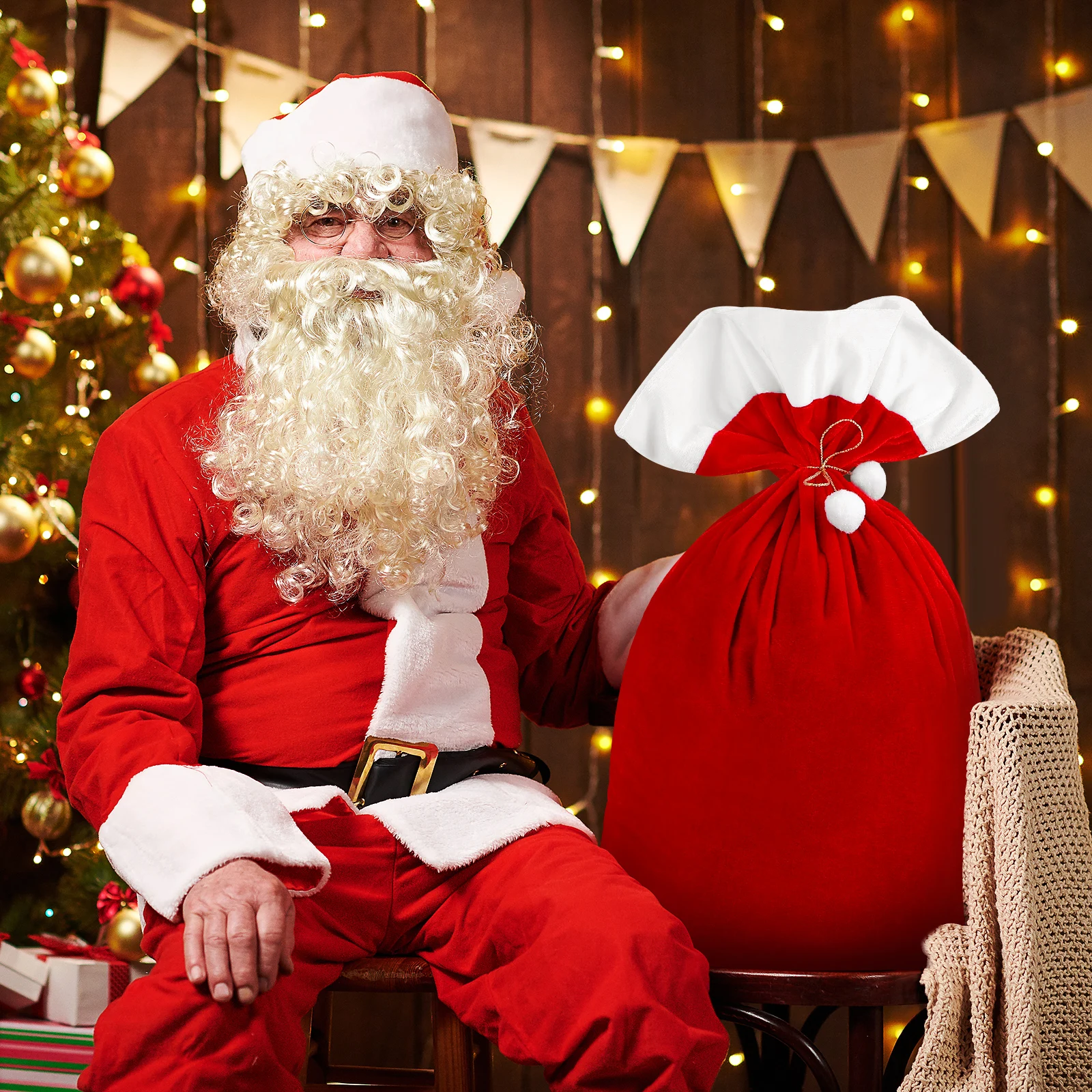 

Fruits Gift Bag Soft Velvet Storage Case Large Christmas Santa Sack Reusable Present Bags C y Snacks Cookies Fruits Treats Party