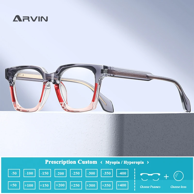 

Unisex Square TR Eyeglasses Frame Myopia Hyperopia Prescription Men Glasses Fashion Casual High-definition Reading Glasses