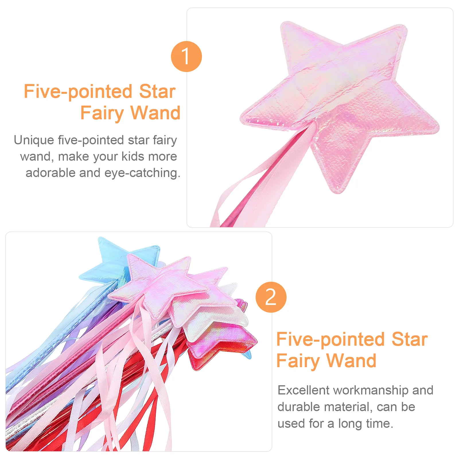 

10 Pcs Wing Fairy Child Play Party Stick Ab Pretend Wands Prop Childs