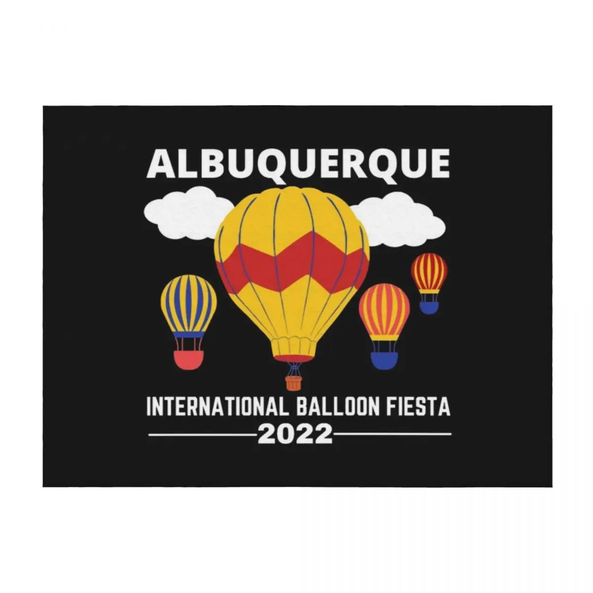 

Albuquerque Balloon Fiesta 2022 Throw Blanket Cute Plaid Flannel Fabric Shaggy Luxury Blankets