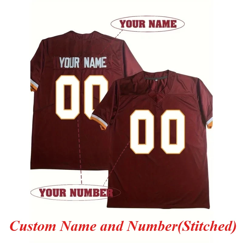 

Мужская футбольная майка с v-образным вырезом и вышивкой на заказ — дышащая повседневная спортивная футболка с персонализированным именем и номером