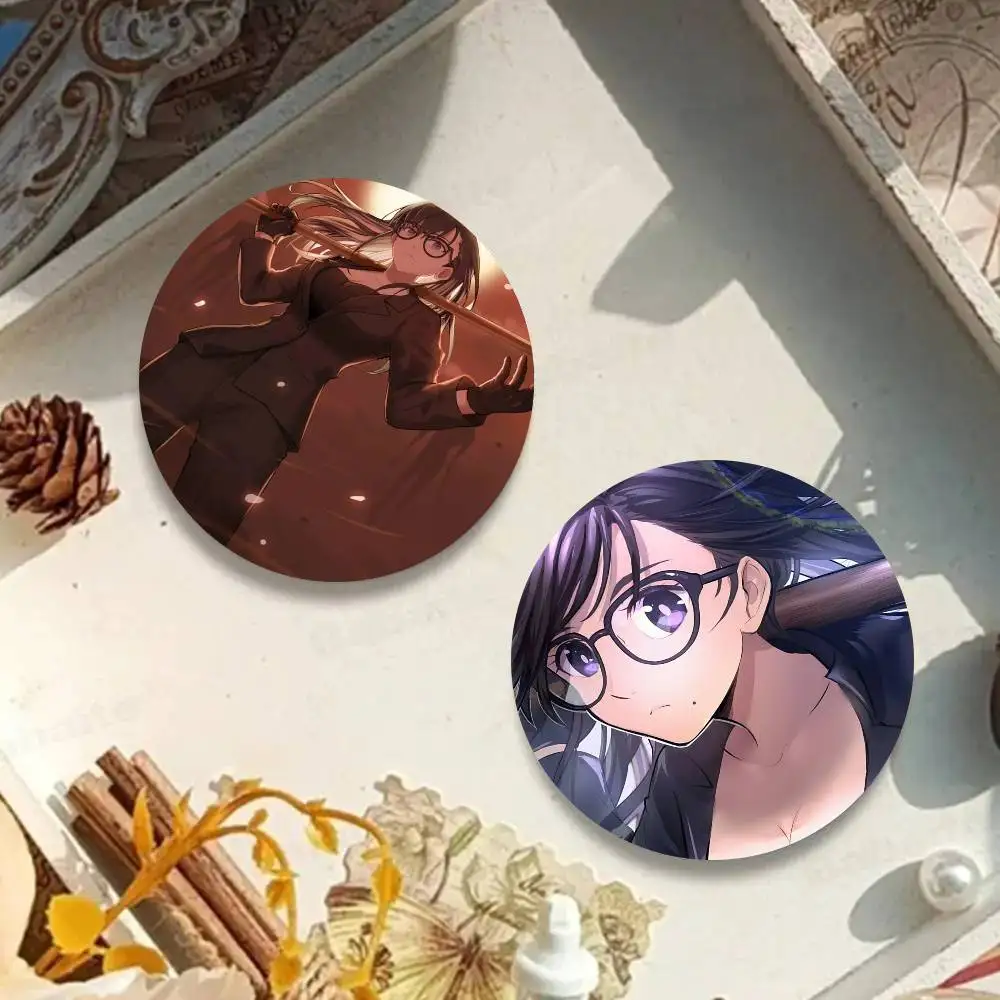 Southern Hizuru Animation S-Summer Time Rendering Cartoon Style Badge Brooches On Backpack Decoration Round Enamel Pins For