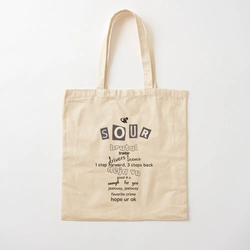 

SOUR track list Tote Bag ecological bags Candy bags reusable shopping bags