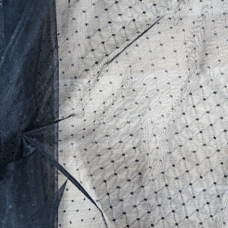 Mistlace Jacquard Mesh Fabric 100% Polyster Diamond Dot Pattern Non-Stretch French Lace Cloth for Dress Costume DIY Sewing ML259
