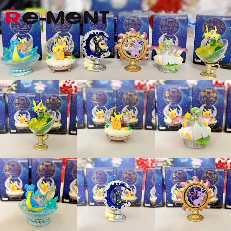New Pokemon Starlit Sky Pikachu Gardevoir Umbreon Espeon Jirachi Lapras Blind Box Gifts Toy Model Anime Figures Collect Ornament