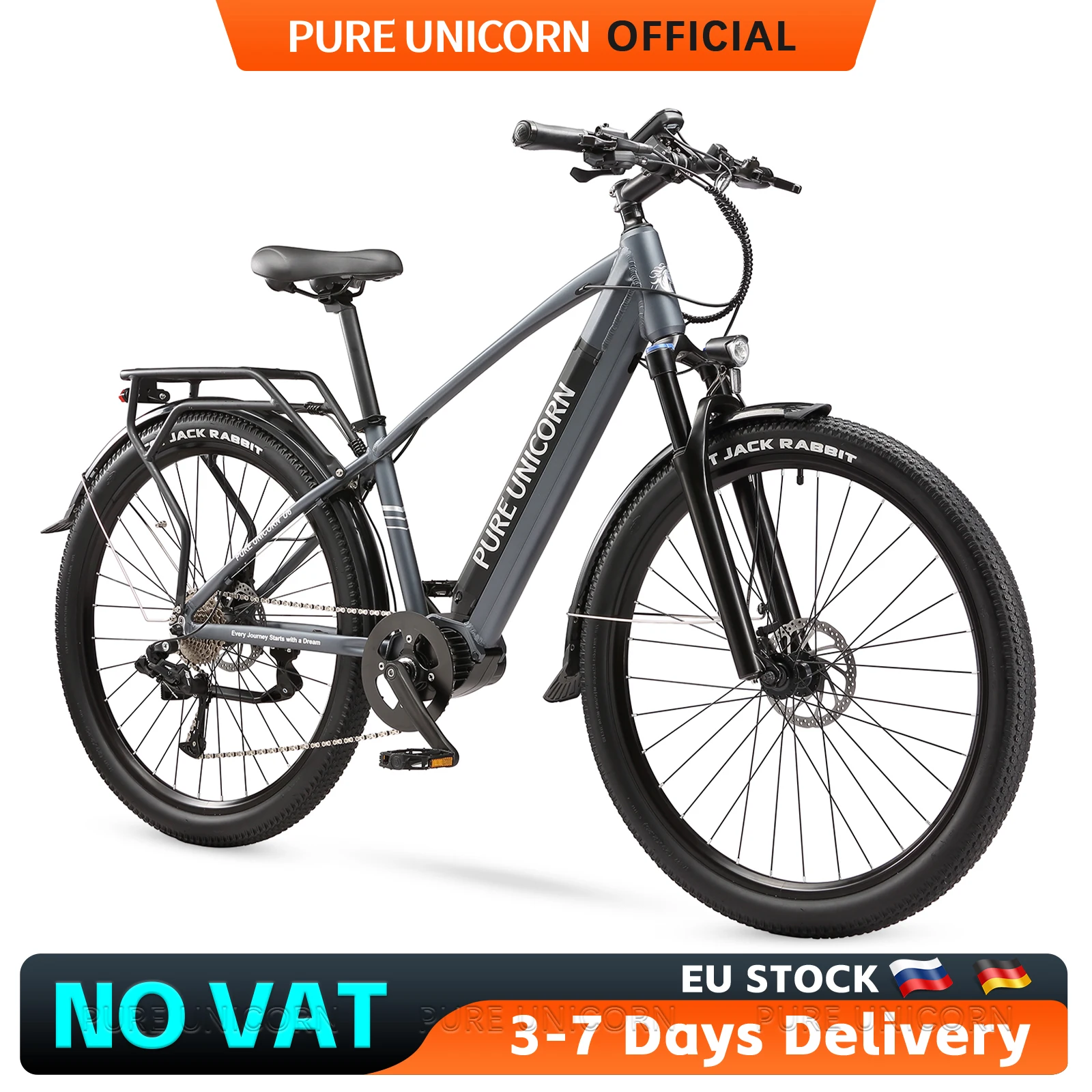 Vélos électriques PURE UNICORN U6, moteur central 90Nm, vitesse 35km/h, 48V 14Ah, livraison gratuite, vélo électrique 500W, freins hydrauliques 29 pouces