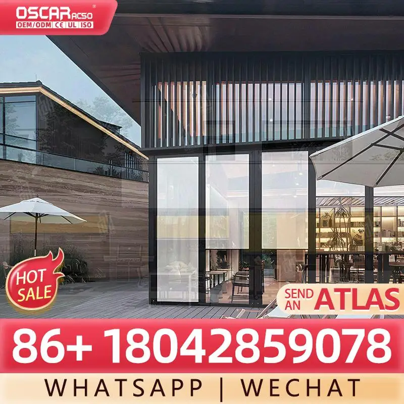 

Outdoor Clear PVC Zip Track Blinds Manual Motorized Zip Screen Roller Blinds for Porch Patio Balcony Rolling Blind