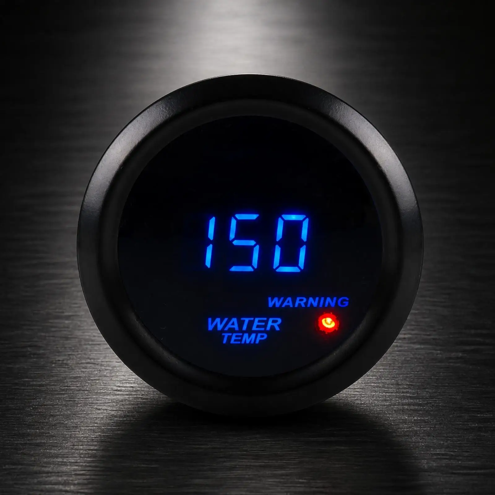 52mm Auto Coolant Temperature Gauge Digital Water Temp Display Blue Light Black Housing for Vehicle