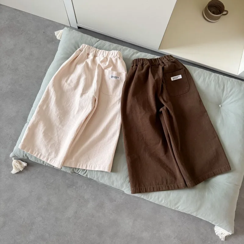Bellbell Herbst Kinder Jungen Weite Hosen, lockere, einfarbige Hose mit elastischem Bund, für Kleinkinder und Jungen, 2-10 Jahre, Baby-Jungen-Hose, gerade geschnitten. – Detail 12