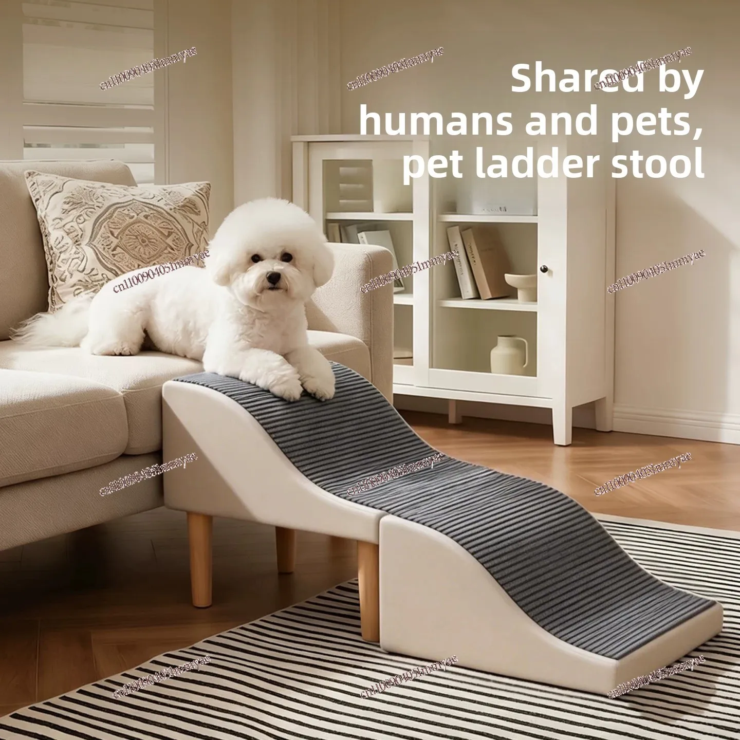 Wave Pet Stairs Dogs Small Senior Dogs Up and Down Bedside Slope Steps Ladder Foldable Sofa Stool