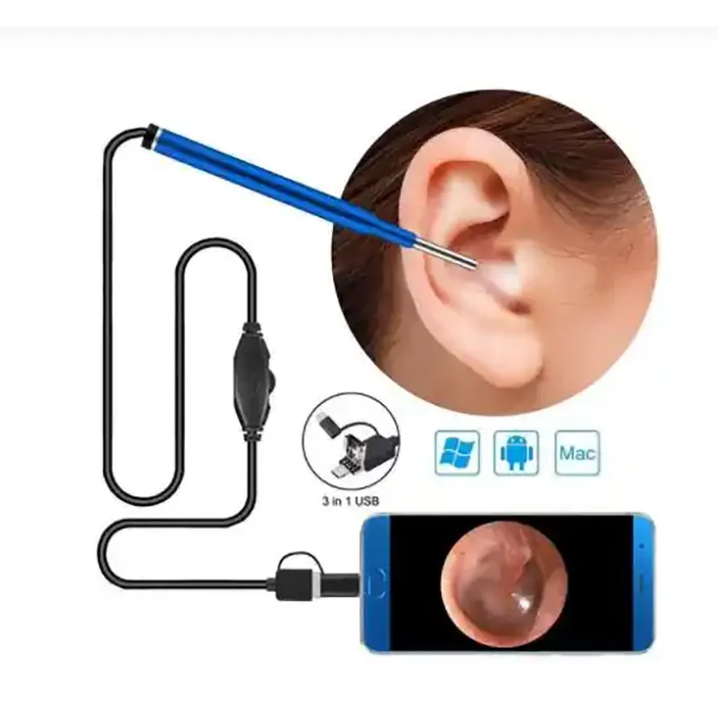 

5.5mm IP67 Earwax Video Endoscope Ear Pick Cleaner Cleaning Inspection Tools With Visible Cameras Digital Otoscope Earpick