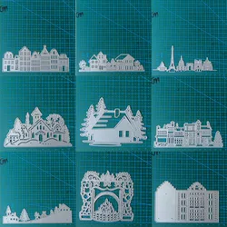 houses building metal cutting dies mold Scrapbooking decoration paper craft knife mould blade punch template Embossing stencils