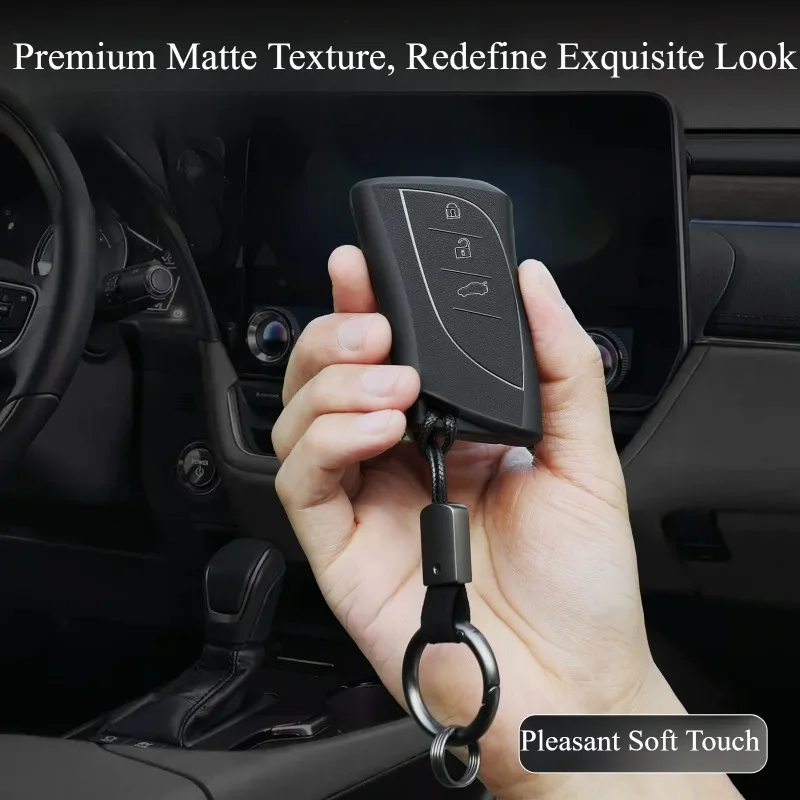 For Lexus ES200/ES300h/NX/RX Black‑Style Key Fob Cover Shock‑Proof Scratch‑Resistant Protective Shell Custom Precise Fit Parts