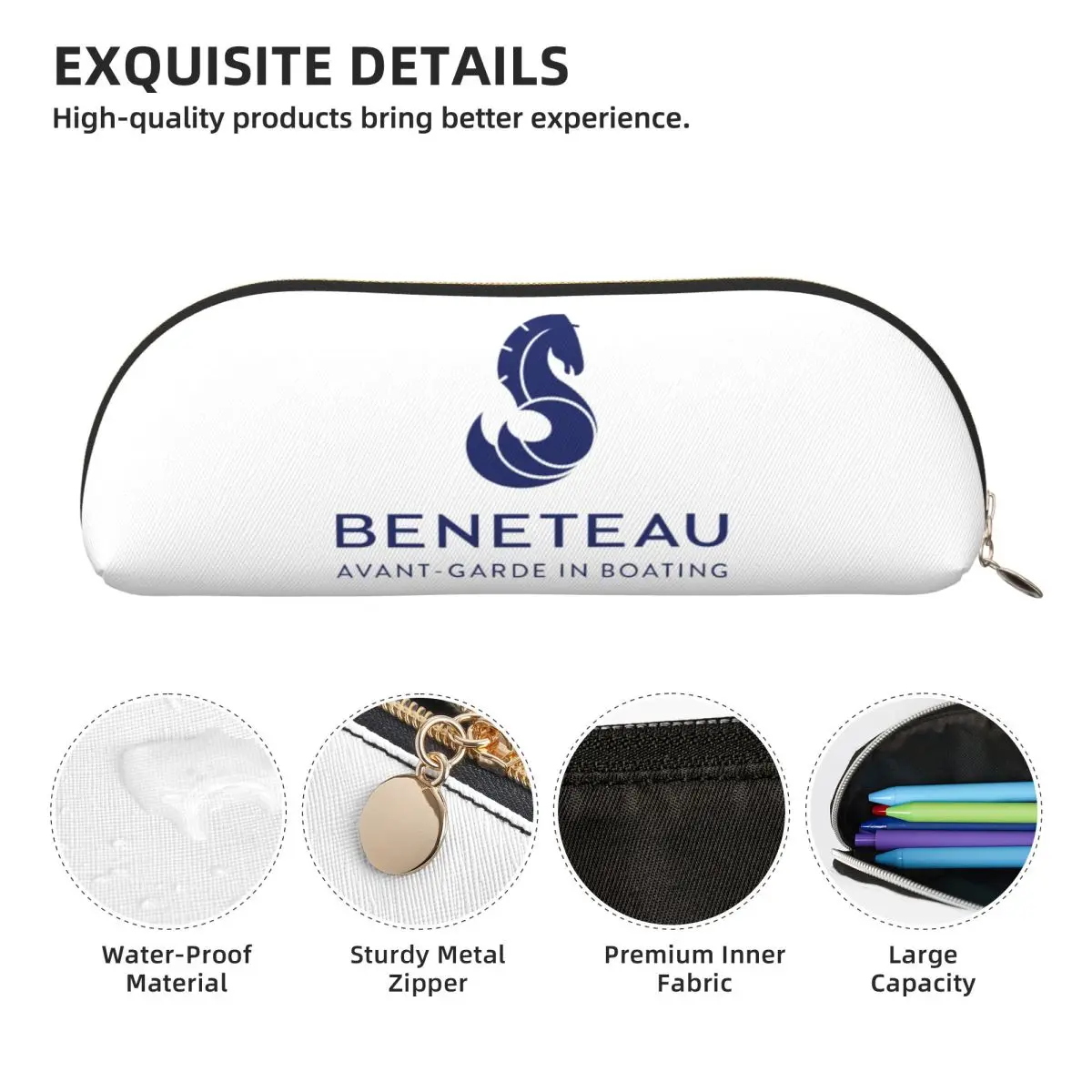 Beneteau 요트 세일링 요트 연필 케이스 연필 주머니 보관 문구 용품 대형 보관 펜 상자 연필 가방