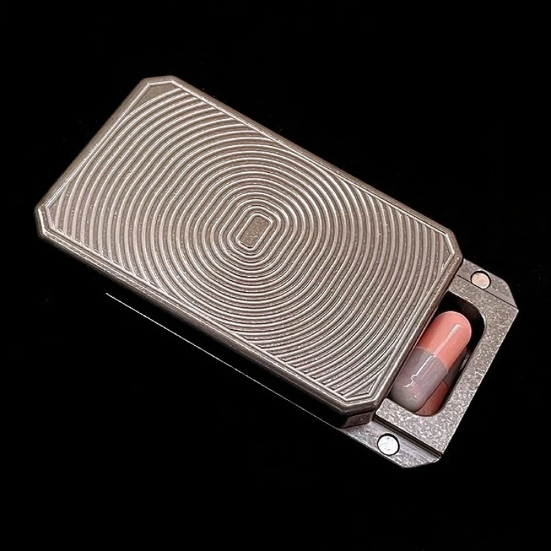 Titanium Metal Magnetic Push Card Plate Box Fidget Mechanical Slider EDC Relieve Stress Reducing Sensory Office Toy Anti Anxiety